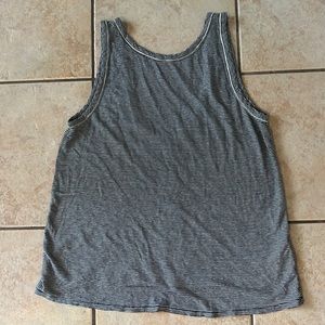 Rag & Bone Linen Modal U-back Tank top Black & White Stripes, Sz Large‎